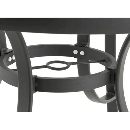 3PC Earth Brown Outdoor Bistro Set for 2 Swivel Chairs-Outdoor Bistro Sets-LOOMLAN-LOOMLAN