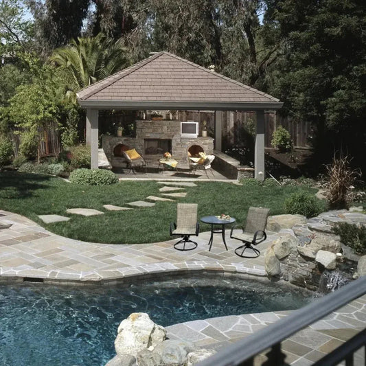 3PC Earth Brown Outdoor Bistro Set for 2 Swivel Chairs-Outdoor Bistro Sets-LOOMLAN-LOOMLAN