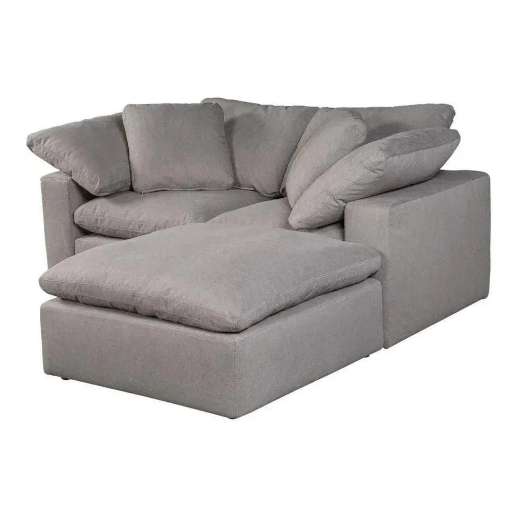 3PC Stain Resistant Grey Nook Modular-Modular Sofas-Moe's Home-LOOMLAN
