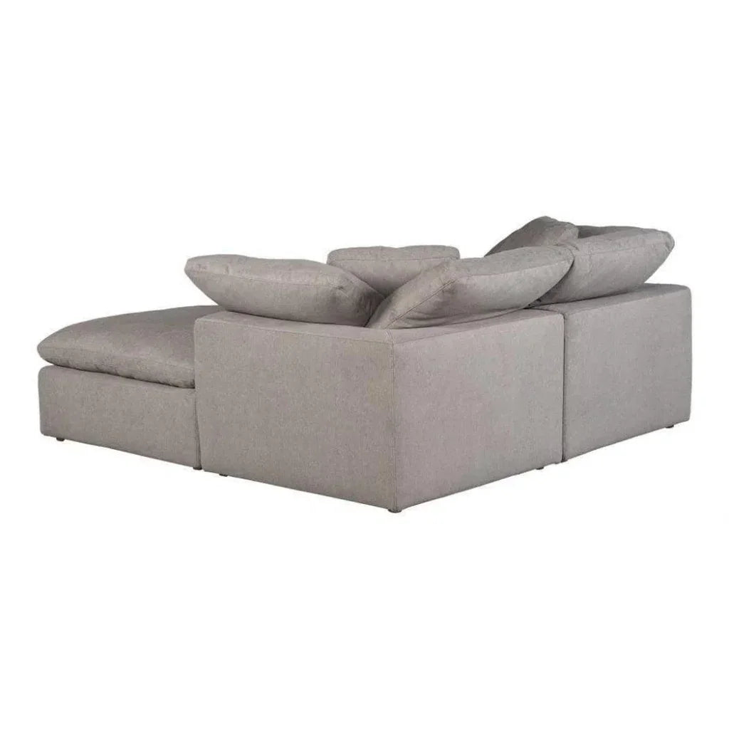 3PC Stain Resistant Grey Nook Modular-Modular Sofas-Moe's Home-LOOMLAN