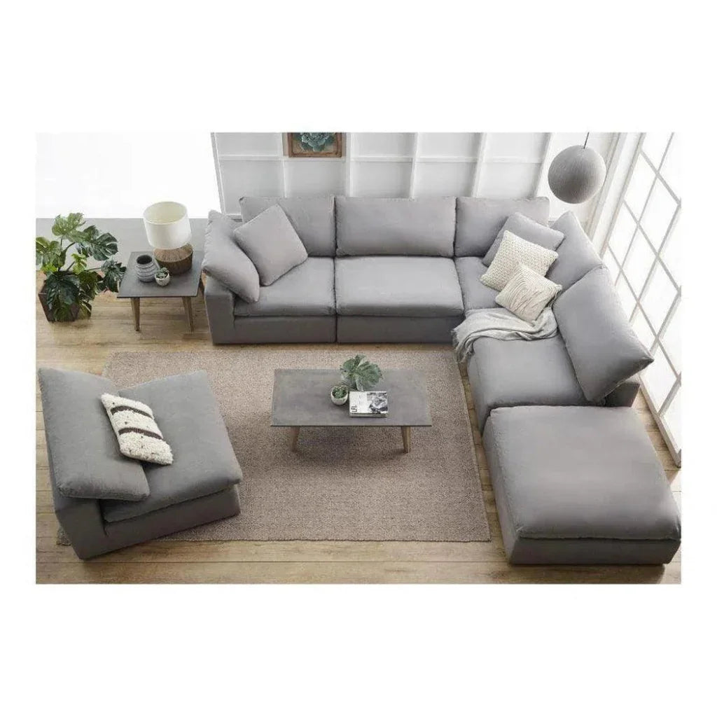 3PC Stain Resistant Grey Nook Modular-Modular Sofas-Moe's Home-LOOMLAN