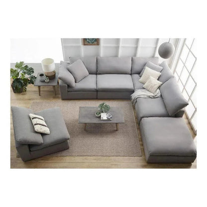 3PC Stain Resistant Grey Nook Modular-Modular Sofas-Moe's Home-LOOMLAN