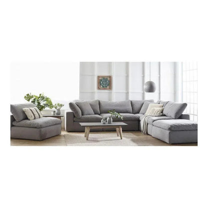 3PC Stain Resistant Grey Nook Modular-Modular Sofas-Moe's Home-LOOMLAN