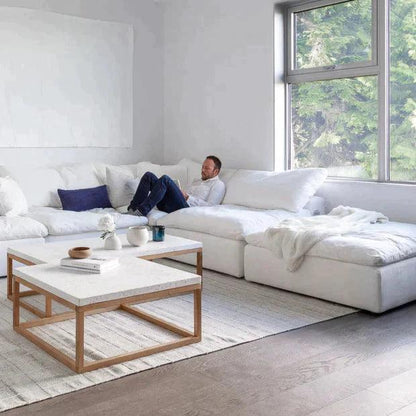 3PC Stain Resistant Terra White Nook Modular-Modular Sofas-Moe's Home-LOOMLAN