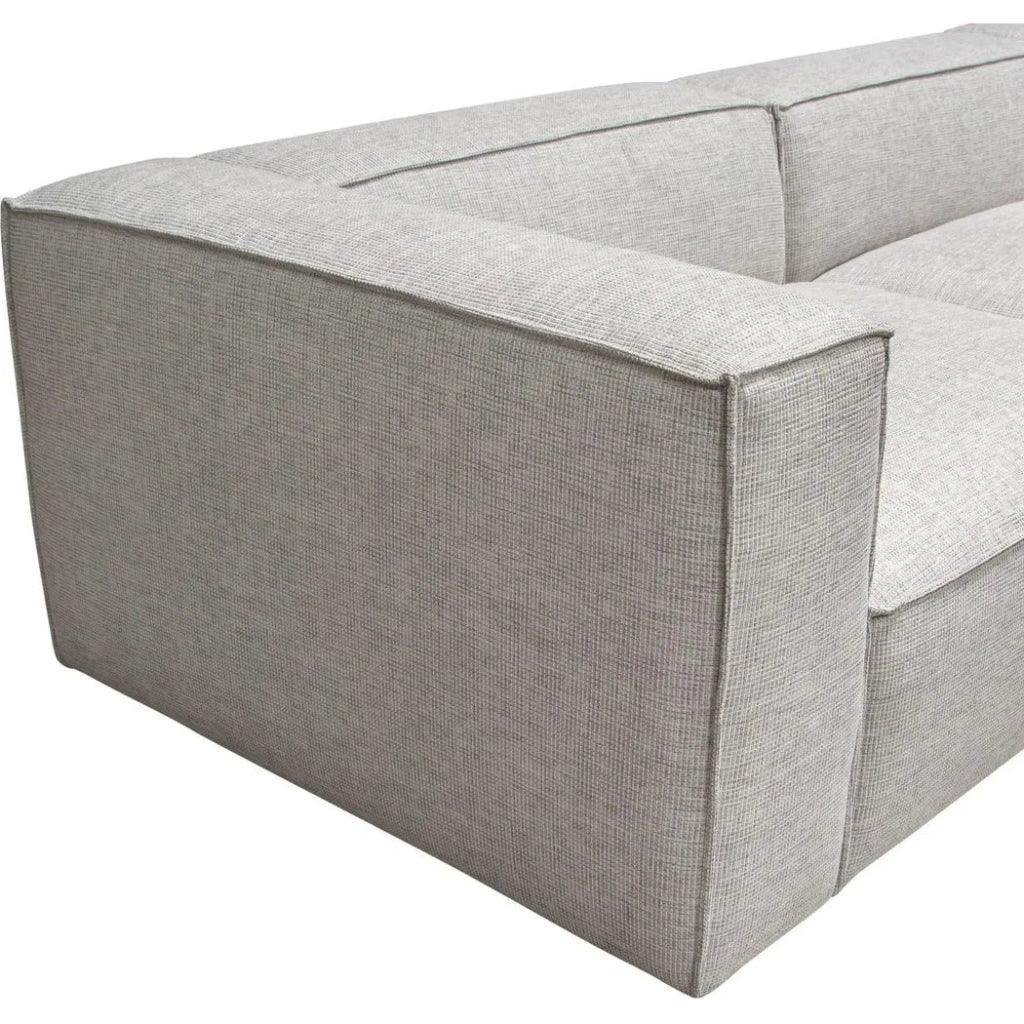 4 PC Set Beige Low Back Sectional Sofa With Ottoman-Modular Sofas-Diamond Sofa-LOOMLAN