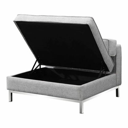 40 Inch Storage Ottoman Grey Modern - LOOMLAN - Moe's Home - Ottomans