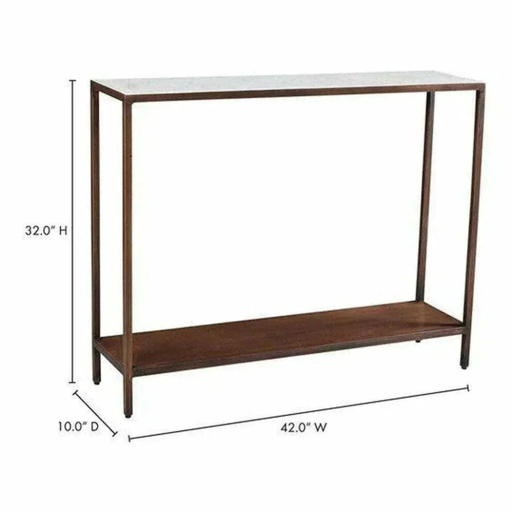 42 Inch Console Table Brown Retro - LOOMLAN - Moe's Home - Console Tables