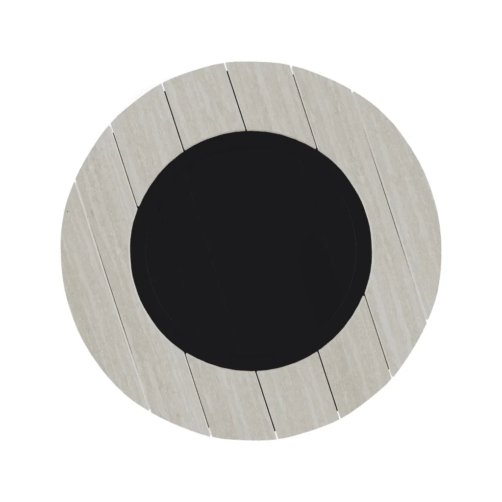 42" Round Polymer Top Chat Height Fire Table-Outdoor Fire Tables-Telescope-LOOMLAN