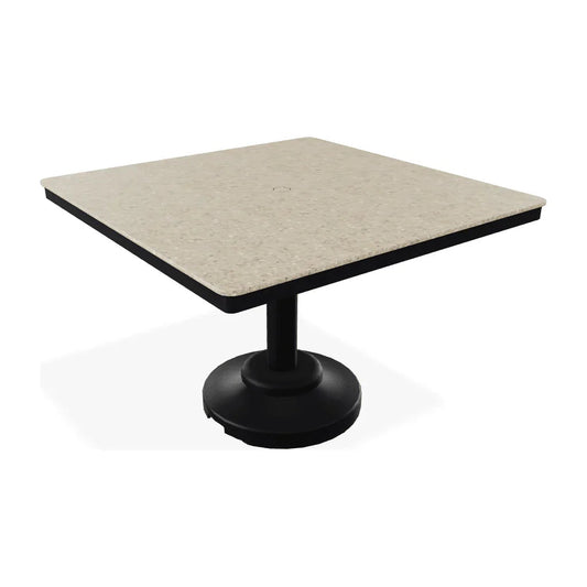 42" Square Origins Table with Pedestal Base-Outdoor Dining Tables-Telescope-LOOMLAN