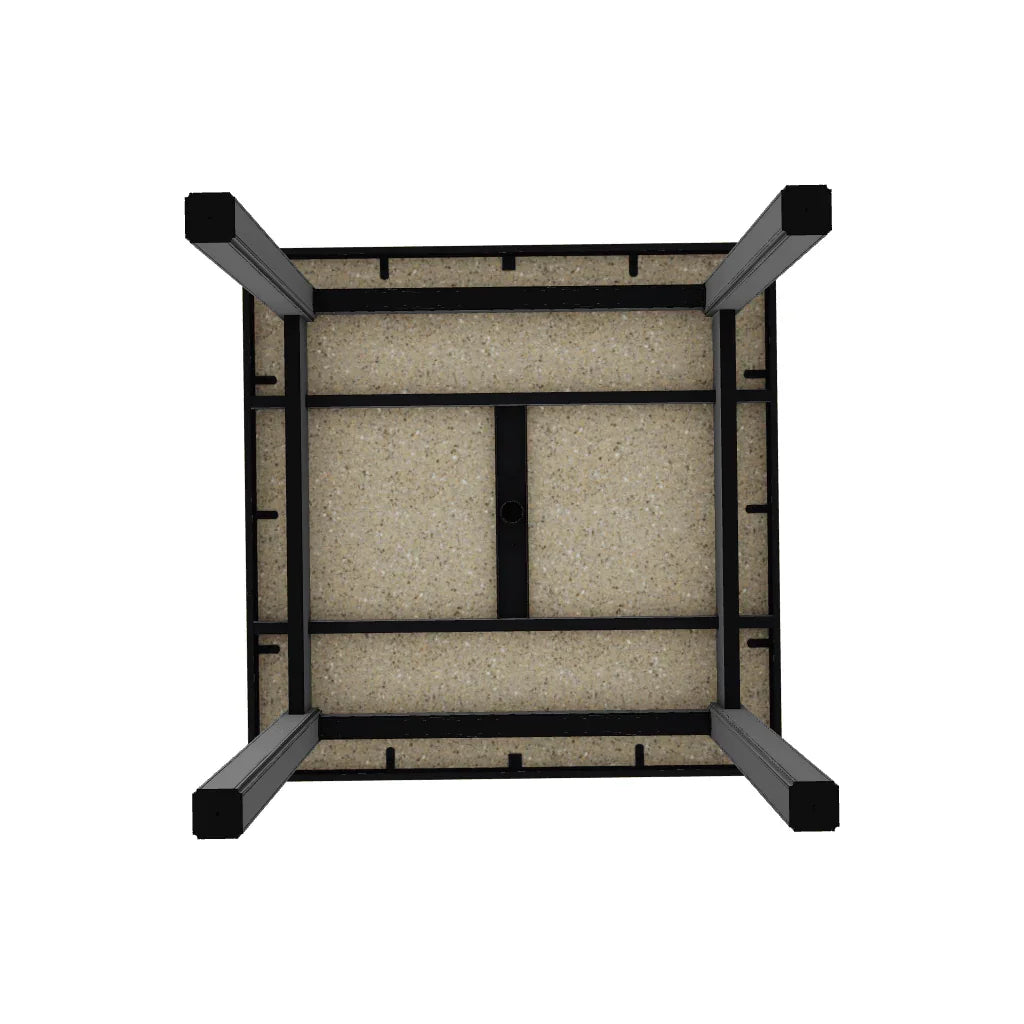 42" Square Origins Table With Umbrella Hole-Outdoor Dining Tables-Telescope-LOOMLAN