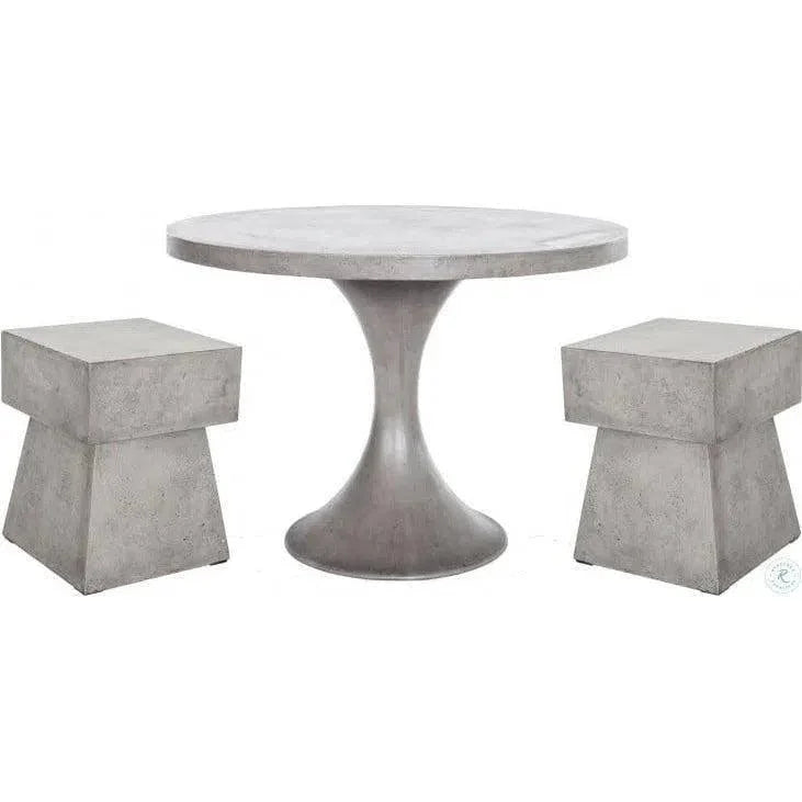 43 in Outdoor Dining Table Grey Contemporary-Outdoor Dining Tables-Moe's Home-LOOMLAN