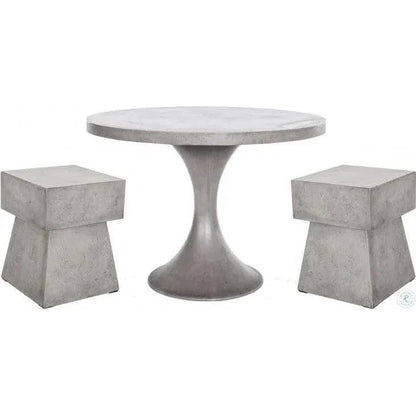 43 in Outdoor Dining Table Grey Contemporary-Outdoor Dining Tables-Moe's Home-LOOMLAN