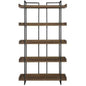 44 x 77 in Bookshelf Small Brown Industrial - LOOMLAN - Moe's Home - Etageres