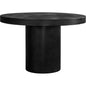 47 Black Round Outdoor Dining Table Cement-Outdoor Dining Tables-Moe's Home-LOOMLAN