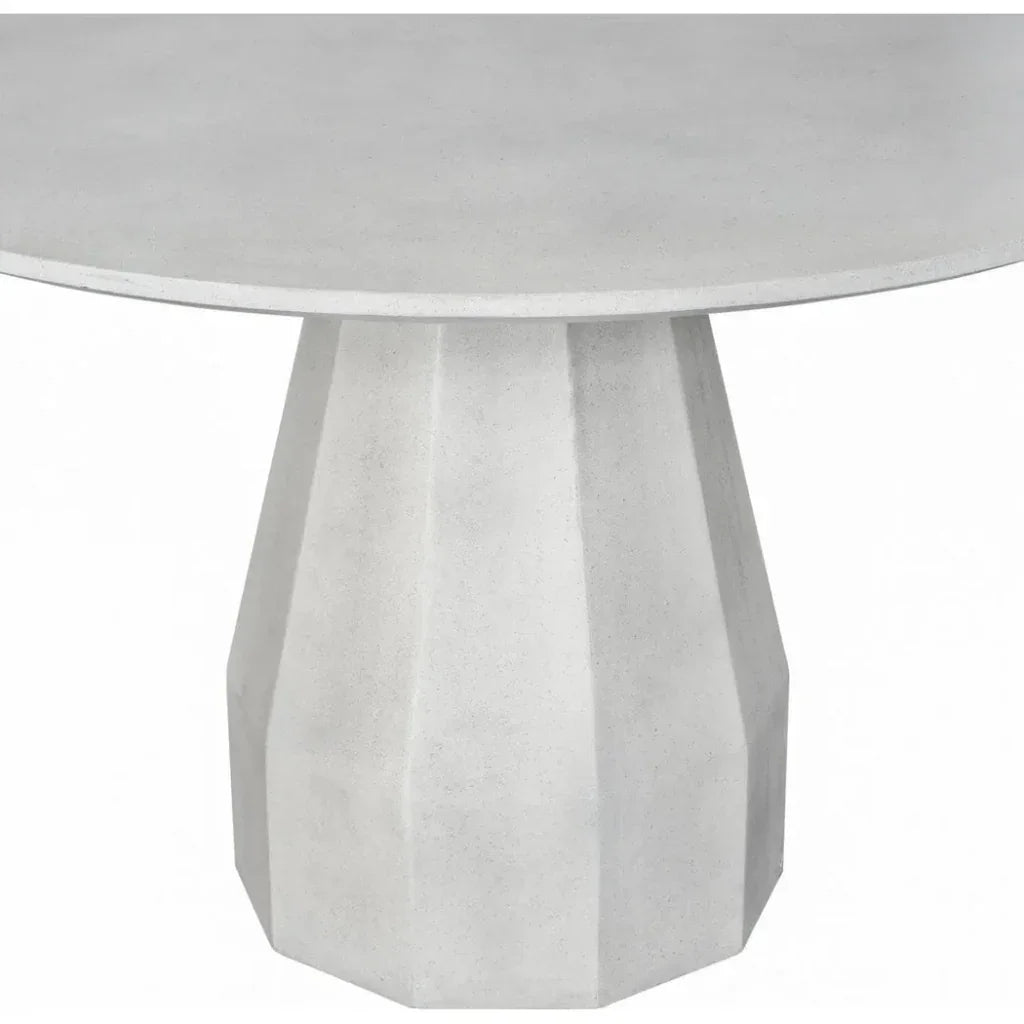 47 Outdoor Dining Table Antique White Concrete-Outdoor Dining Tables-Moe's Home-LOOMLAN