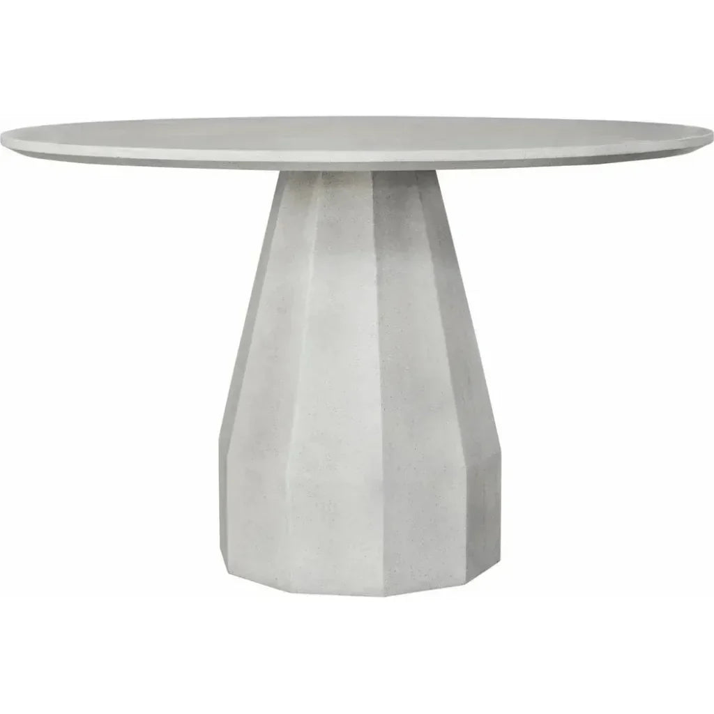 47 Outdoor Dining Table Antique White Concrete-Outdoor Dining Tables-Moe's Home-LOOMLAN