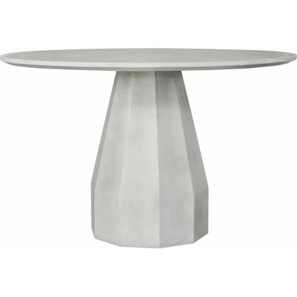47 Outdoor Dining Table Antique White Concrete-Outdoor Dining Tables-Moe's Home-LOOMLAN