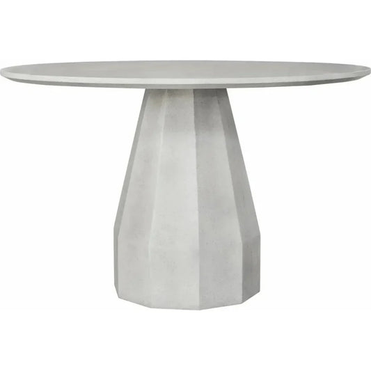 47 Outdoor Dining Table Antique White Concrete-Outdoor Dining Tables-Moe's Home-LOOMLAN
