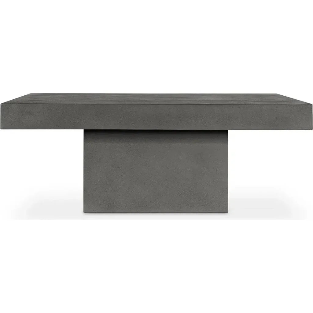 47 in Outdoor Coffee Table Grey Contemporary-Outdoor Coffee Tables-Moe's Home-LOOMLAN