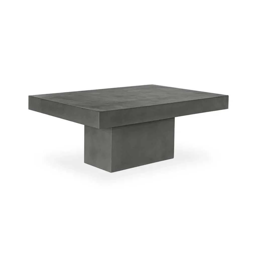 47 in Outdoor Coffee Table Grey Contemporary-Outdoor Coffee Tables-Moe's Home-LOOMLAN