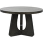 48" Nobuko Wood Black Round Dining Table-Dining Tables-Noir-LOOMLAN