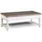 48" White Two - Tone Wooden Cocktail Table - LOOMLAN - Panama Jack - Coffee Tables