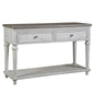 48" White Two-Tone Wooden Sofa Table