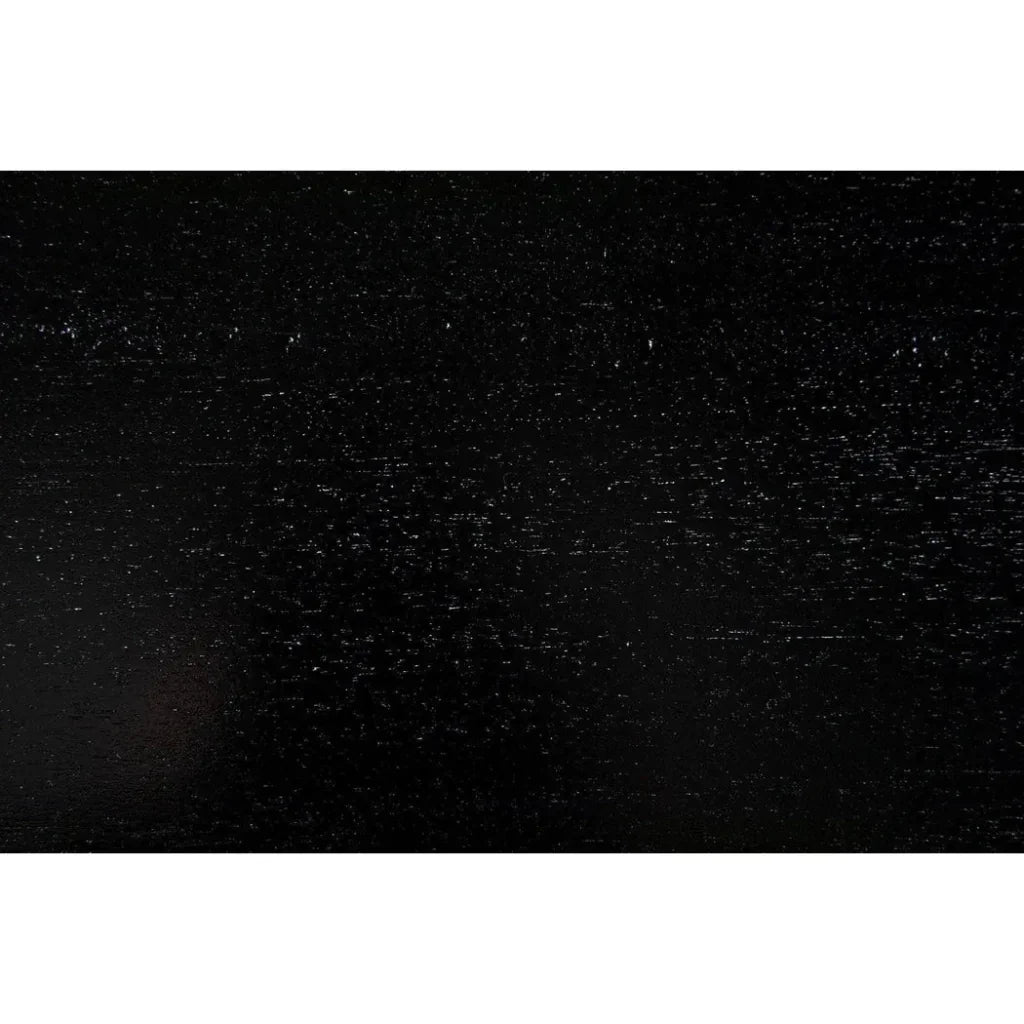 48" Zig-Zag Wood Black Round Dining Table-Dining Tables-Noir-LOOMLAN