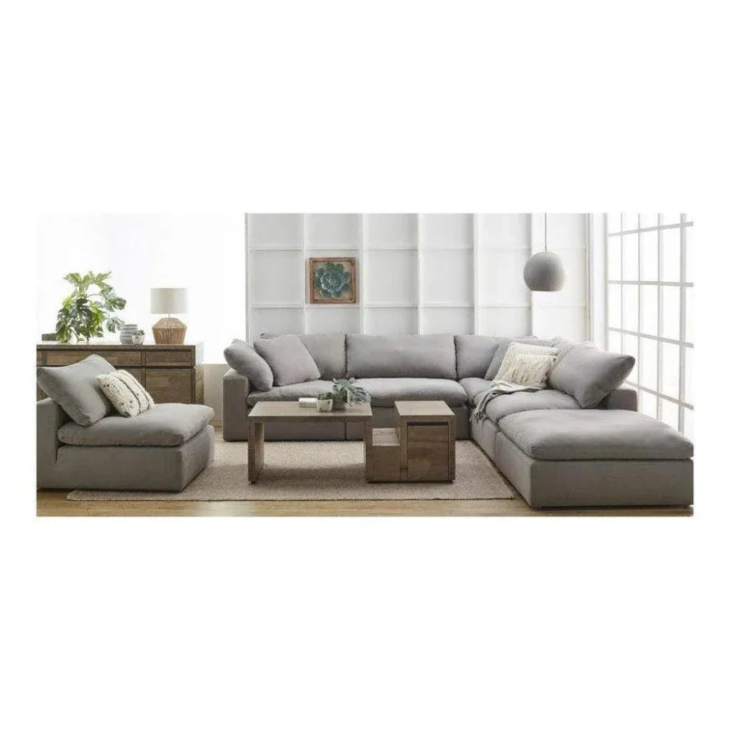 4PC Stain Resistant Grey Modular Lounge-Modular Sofas-Moe's Home-LOOMLAN