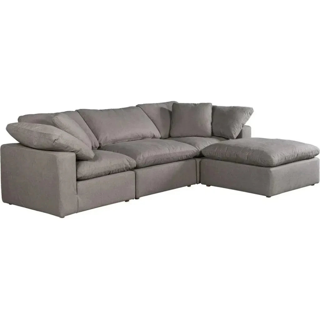 4PC Stain Resistant Grey Modular Lounge-Modular Sofas-Moe's Home-LOOMLAN