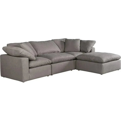 4PC Stain Resistant Grey Modular Lounge-Modular Sofas-Moe's Home-LOOMLAN
