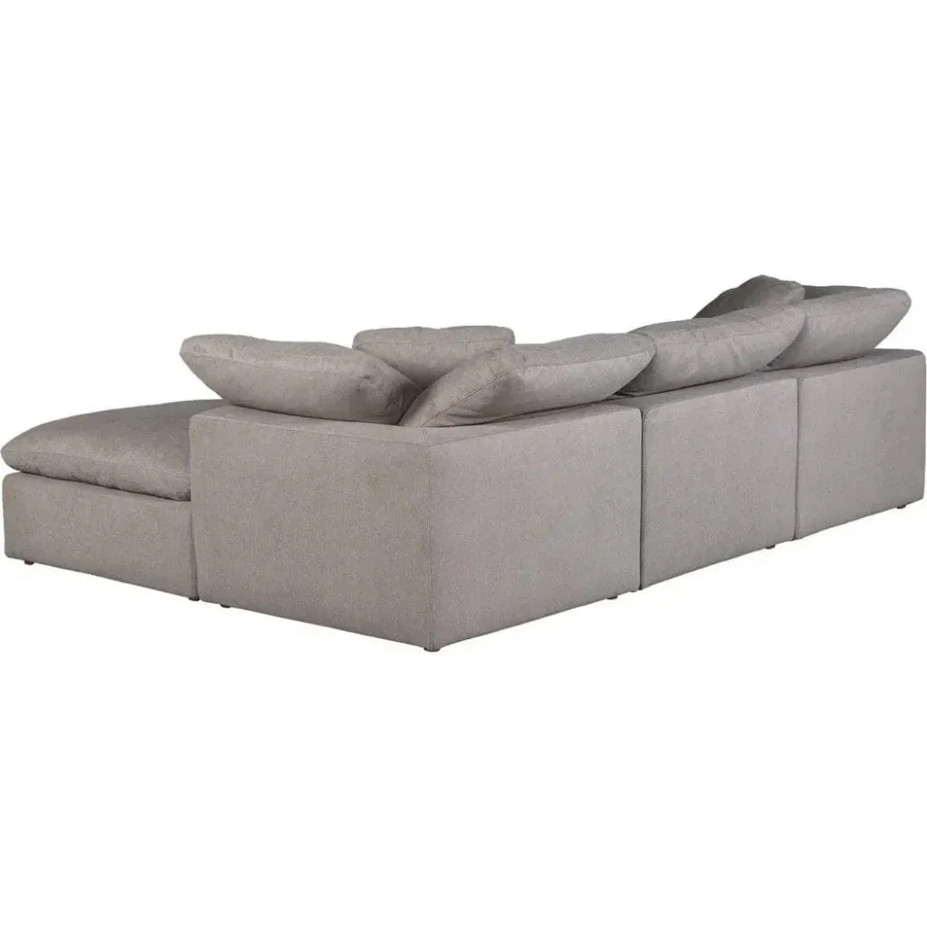 4PC Stain Resistant Grey Modular Lounge-Modular Sofas-Moe's Home-LOOMLAN