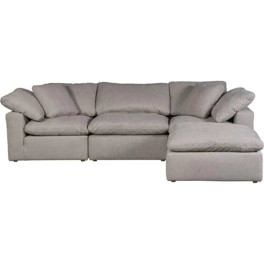 4PC Stain Resistant Grey Modular Lounge-Modular Sofas-Moe's Home-LOOMLAN