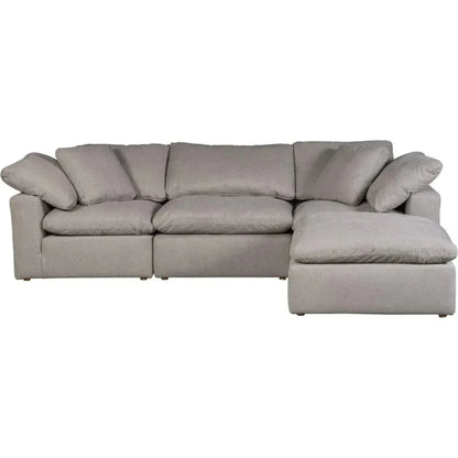 4PC Stain Resistant Grey Modular Lounge-Modular Sofas-Moe's Home-LOOMLAN