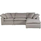 4PC Stain Resistant Grey Modular Lounge-Modular Sofas-Moe's Home-LOOMLAN