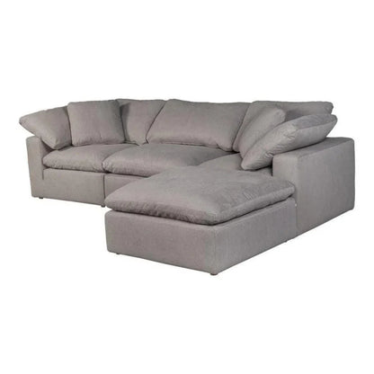 4PC Stain Resistant Terra Grey Modular Lounge-Modular Sofas-Moe's Home-LOOMLAN