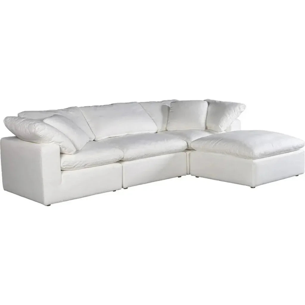 4PC Stain Resistant White Modular Lounge-Modular Sofas-Moe's Home-LOOMLAN