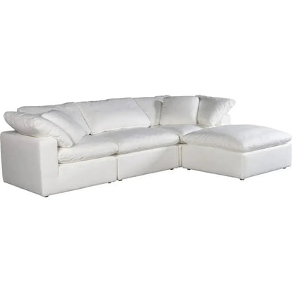 4PC Stain Resistant White Modular Lounge-Modular Sofas-Moe's Home-LOOMLAN