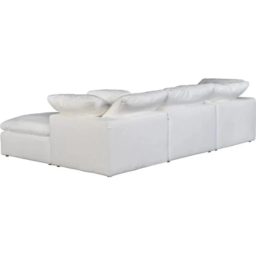 4PC Stain Resistant White Modular Lounge-Modular Sofas-Moe's Home-LOOMLAN