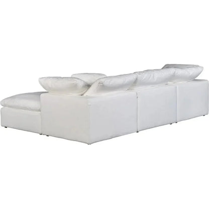 4PC Stain Resistant White Modular Lounge-Modular Sofas-Moe's Home-LOOMLAN