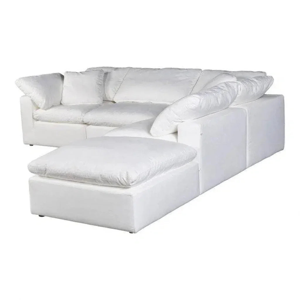 5 PC Set Stain Resistant White Dream Modular-Modular Sofas-Moe's Home-LOOMLAN