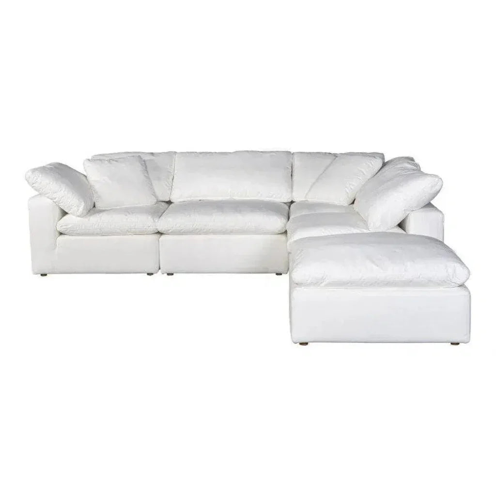 5 PC Set Stain Resistant White Dream Modular-Modular Sofas-Moe's Home-LOOMLAN