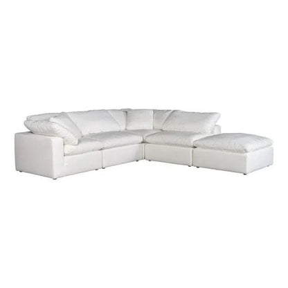 5 PC Set Stain Resistant White Dream Modular-Modular Sofas-Moe's Home-LOOMLAN