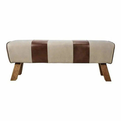 52 Inch Bench Brown Retro - LOOMLAN - Moe's Home - Bedroom Benches