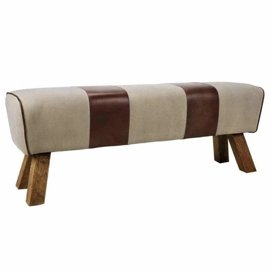 52 Inch Bench Brown Retro - LOOMLAN - Moe's Home - Bedroom Benches