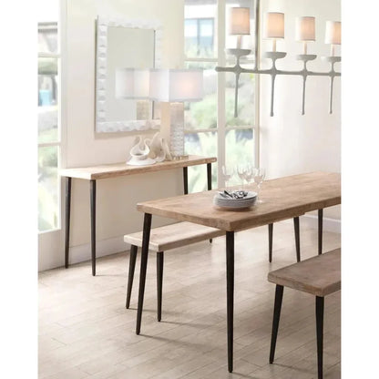 53" Wood Top Metal Base Console Table - LOOMLAN - Jamie Young - Console Tables