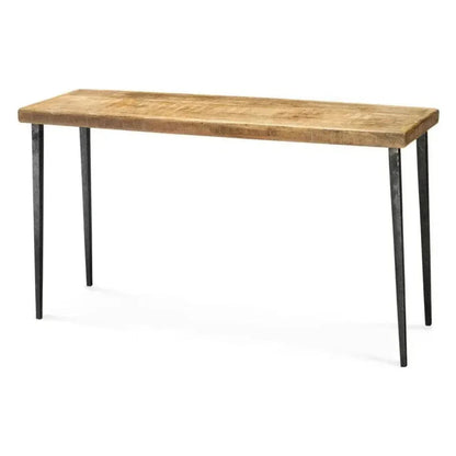 53" Wood Top Metal Base Console Table - LOOMLAN - Jamie Young - Console Tables