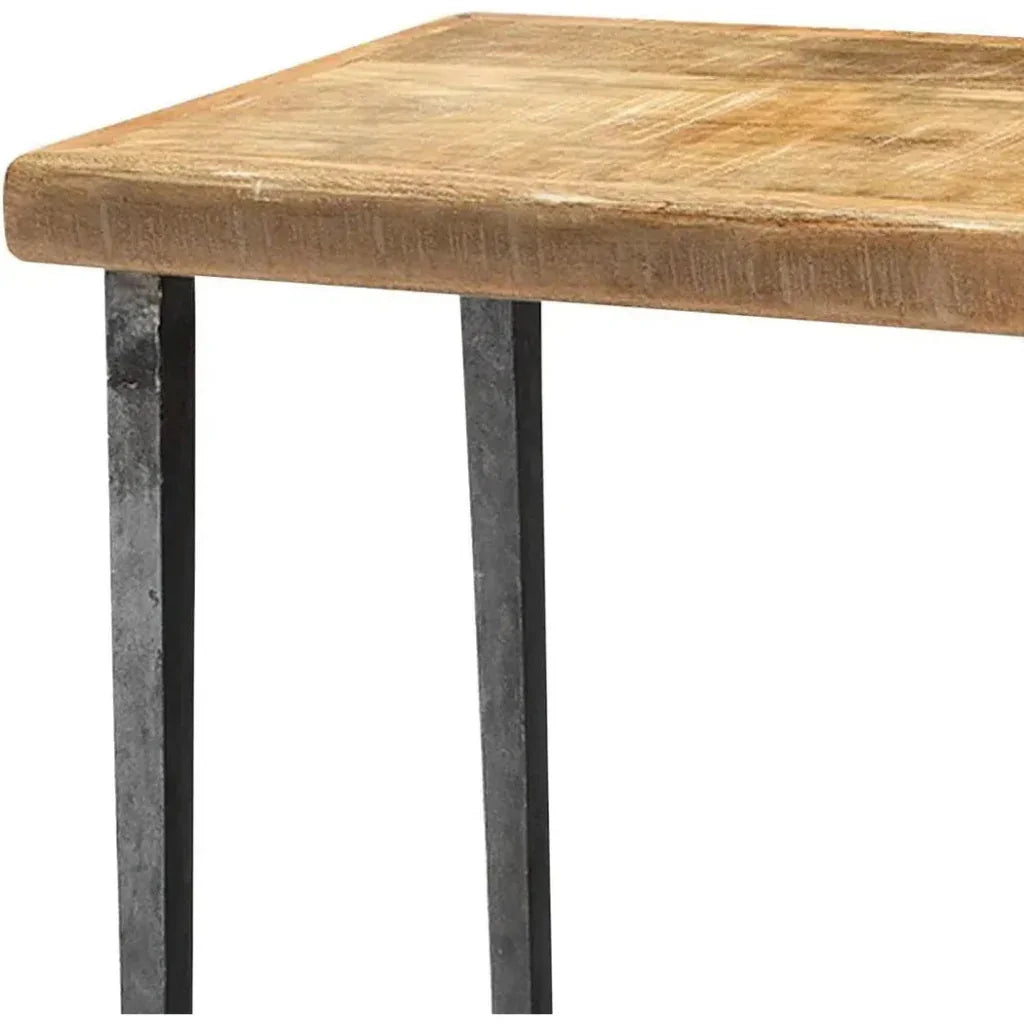 53" Wood Top Metal Base Console Table - LOOMLAN - Jamie Young - Console Tables