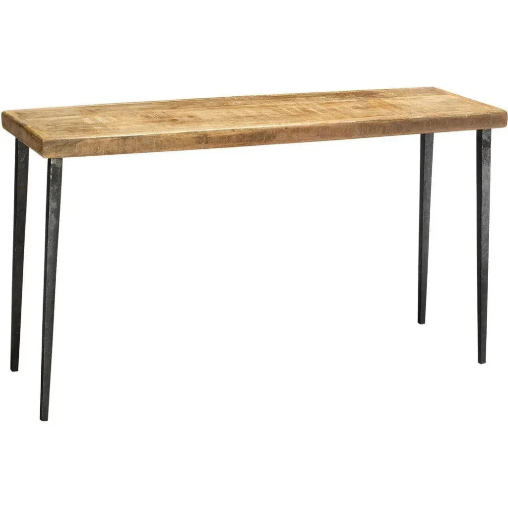 53" Wood Top Metal Base Console Table - LOOMLAN - Jamie Young - Console Tables