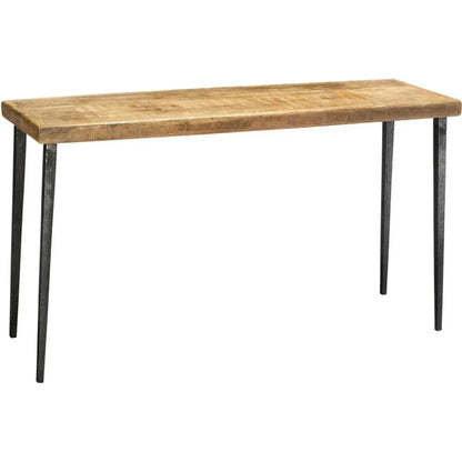 53" Wood Top Metal Base Console Table - LOOMLAN - Jamie Young - Console Tables